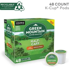 Green Mountain Coffee Roasters Half-Caff Coffee Keurig® K-Cup® Pods, Medium Roast, 48/Box (357446)