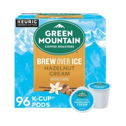 Green Mountain Coffee Roasters Hazelnut Cream Iced Coffee, Keurig K-Cup Pod, Medium Roast, 96/Carton (390290CT)