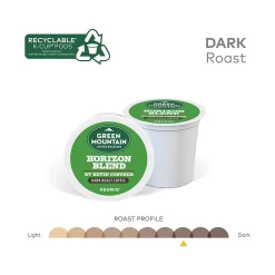 Green Mountain Coffee Roasters Horizon Blend by Kevin Costner Coffee, Keurig K-Cup Pod, Dark Roast, 24/Carton (5000379575)