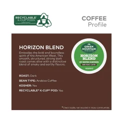 Green Mountain Coffee Roasters Horizon Blend by Kevin Costner Coffee, Keurig K-Cup Pod, Dark Roast, 24/Carton (5000379575)