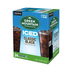 Green Mountain Coffee Roasters Classic Black Iced Coffee Keurig® K-Cup® Pods, Medium Roast, 24/Box (5000372042)