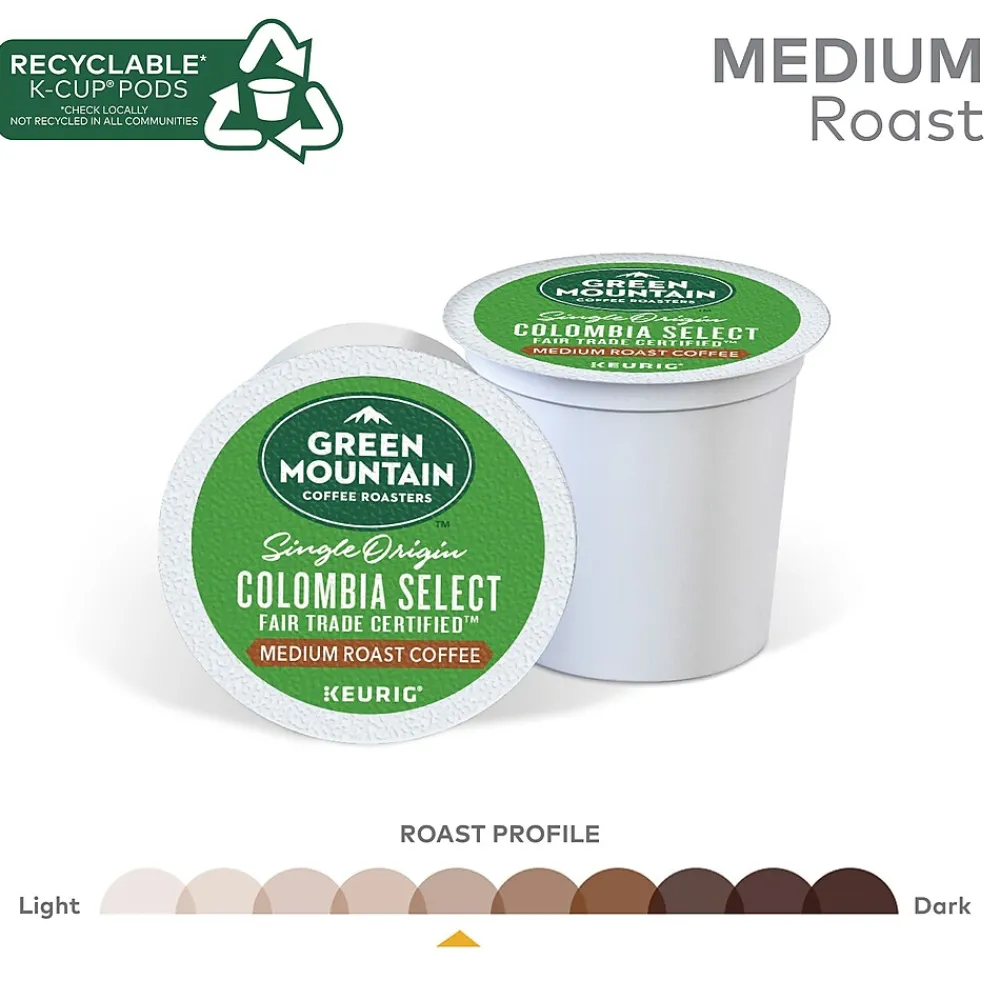 Green Mountain Colombia Select Coffee Keurig® K-Cup® Pods, Medium Roast, 96/Carton (6003)