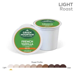 Green Mountain French Vanilla Decaf Coffee Keurig® K-Cup® Pods, Light Roast, 24/Box (7732)