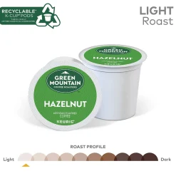 Green Mountain Hazelnut Coffee Keurig® K-Cup® Pods, Light Roast, 24/Box (6792)