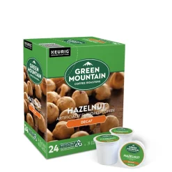 Green Mountain Hazelnut Decaf Coffee, Light Roast, 0.33 oz. Keurig® K-Cup® Pods, 24/Box (7792)