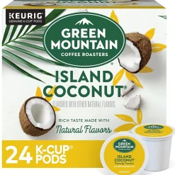 Green Mountain Island Coconut Coffee Keurig® K-Cup® Pods, Light Roast, 24/Box (6720)