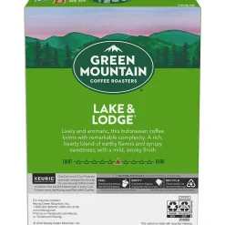 Green Mountain Lake & Lodge Coffee, Medium Roast, 0.31 oz. Keurig® K-Cup® Pods, 24/Box (6523)