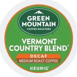 Green Mountain Vermont Country Blend Decaf Coffee Keurig® K-Cup® Pods, Medium Roast, 24/Box (7602)