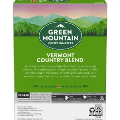Green Mountain Vermont Country Blend Coffee Keurig® K-Cup® Pods, Medium Roast, 24/Box (6602)