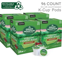 Green Mountain Vermont Country Blend Coffee Keurig® K-Cup® Pods, Medium Roast, 96/Carton (GMT6602CT)