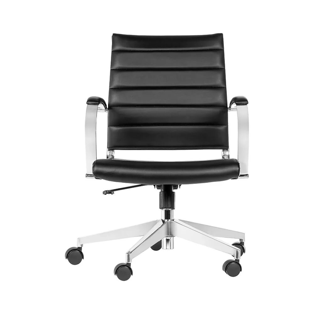 Office Chairs*Gry Mattr Capsule Faux Leather Swivel Task Chair, Black (GMCC-00850)