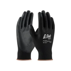 G-Tek 33-B125 Polyurethane Coated Nylon Gloves, Medium, 13 Gauge, Black, 12 Pairs (33-B125/M)