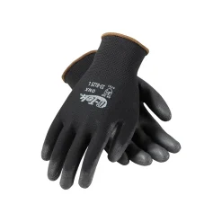 G-Tek 33-B125 Polyurethane Coated Nylon Gloves, Medium, 13 Gauge, Black, 12 Pairs (33-B125/M)