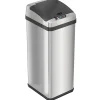 Stainless Steel Rectangular Extra-Wide Sensor Trash Can with AbsorbX Odor Control System, 13 Gal., Silver (SC13RX)<Halo Sale