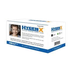 Outlet Hamilton Buhl HygenX45 Disposable Ear Cushion Cover for Over-Ear Headphones/Headsets, 4.5", Black, 100/Pack