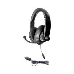 Online Hamilton Buhl Smart-Trek Deluxe USB-A Noise Canceling Stereo Computer Headset, Black/Silver (ST2BKU)