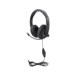 Clearance Hamilton Buhl Smart-Trek Mini Noise Canceling Stereo On Ear Headset, Black/Silver (STM2BK)
