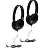 HamiltonBuhl Primo Stereo Headphones, Black, 2/Pack (HECPRM100B-2)<Hamilton Buhl Best