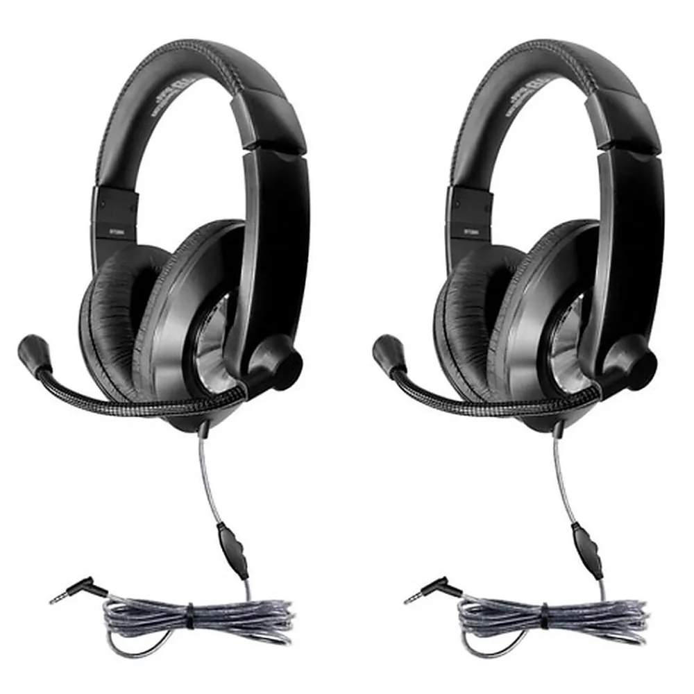 HamiltonBuhl Smart-Trek Deluxe Stereo Headphones, 2/Pack (HECST2BK-2)<Hamilton Buhl Online