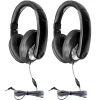 HamiltonBuhl Smart-Trek Deluxe Stereo Headphones, 2/Pack (HECST1BK-2)<Hamilton Buhl Clearance