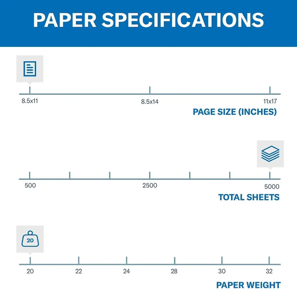 Multipurpose Paper*Hammermill 8.5" x 11" Color Multipurpose Paper, 20 lbs. Goldenrod, 5000 Sheets/Ream (HAM103168CT)
