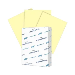 Multipurpose Paper*Hammermill 8.5" x 11" Multipurpose Paper, 65 lbs., Canary, 250 Sheets/Ream, 2 Reams/Pack (400530)