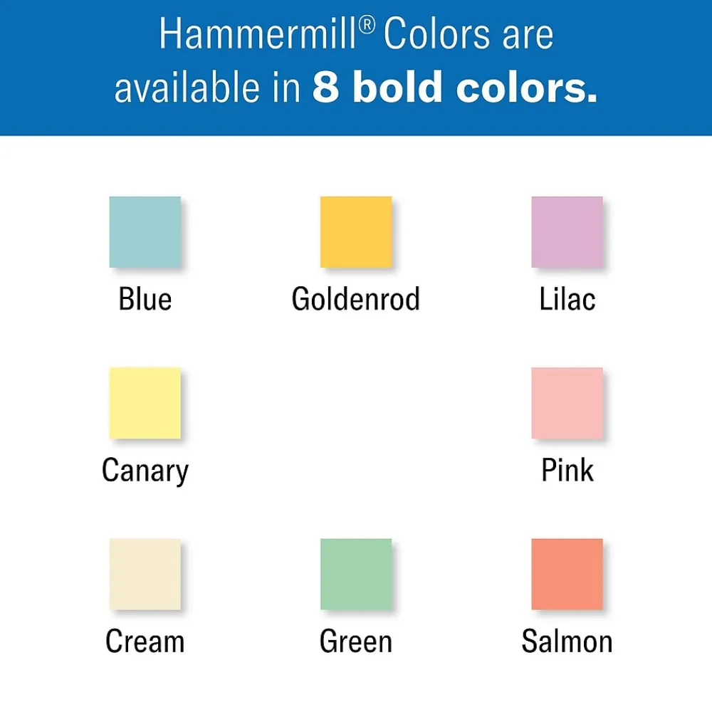 Copy Paper*Hammermill Colors 8.5" x 11" Color Copy Paper, 20 lbs. Green, 500 Sheets/Ream (HAM103366CT)