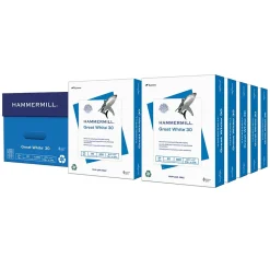 Large Quantity Paper*Hammermill Great White 30% Recycled 8.5" x 11" Copy Paper, 20 lbs., 92 Brightness, 5000 Sheets/Carton (86700)