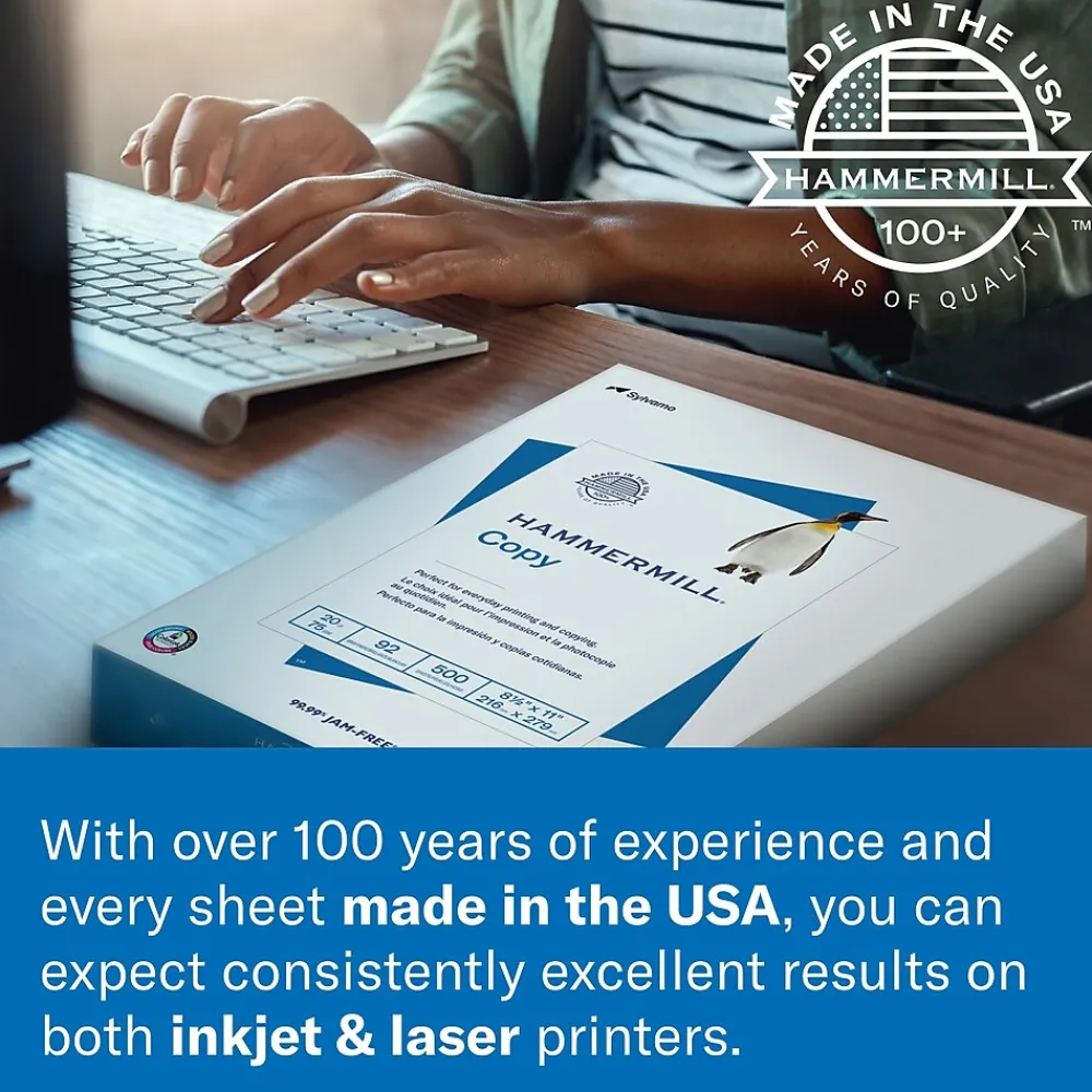 Card Stock*Hammermill Premium 110 lb. Cardstock Paper, 8.5" x 11", Blue/Green/Red/Yellow, 200 Sheets/Ream (168390R)