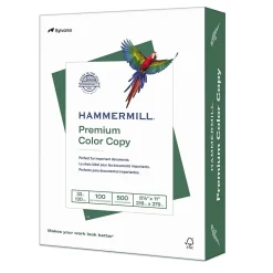 Copy Paper*Hammermill Premium 8.5" x 11" Color Copy Paper, 32 lbs., 100 Brightness, 500 Sheets/Ream (102630)