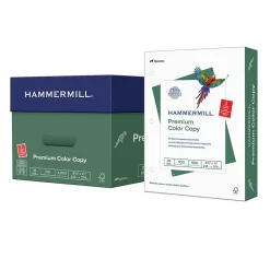 Copy Paper*Hammermill Premium 8.5" x 11" 3-Hole Punched Color Copy Paper, 28 lbs., 100 Brightness, 500 Sheets/Ream, 8 Reams/Carton (102500)