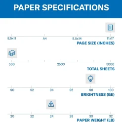 Multipurpose Paper*Hammermill Premium Laser Print 11" x 17" Multipurpose Paper, 24 lbs., 98 Brightness, 500/Ream (104620)