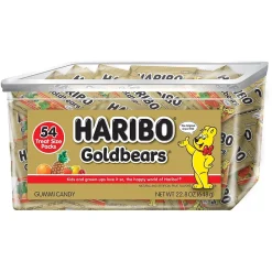 Haribo Gold-Bears Gummi Fruit, 0.4 oz, 54/Carton (209-00181)