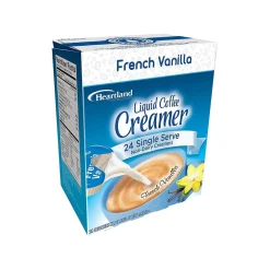 Heartland Hobby Heartland French Vanilla Dairy-Free Liquid Coffee Creamer, 0.37 oz., 24/Box, 6 Boxes/Carton (FLB157B0)