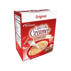 Heartland Hobby Heartland Original Dairy-Free Liquid Coffee Creamer, 0.37 oz., 24/Box, 6 Boxes/Carton (FLJ157C0)