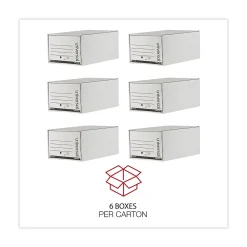 File Storage|Universal Heavy-Duty Storage Box Drawer, Legal Size, White, 6/Carton (UNV85301)