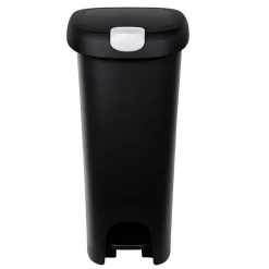Lockable Step On Trash Can, 12 Gallon, Black, 2/Pack (HFTCOM225807545)<Hefty Sale