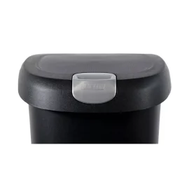 Lockable Step On Trash Can, 12 Gallon, Black, 2/Pack (HFTCOM225807545)<Hefty Sale