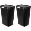 Odor Control Trash Can, 13 Gallon, Black, 2/Pack (HFTCOM228707507)<Hefty Best