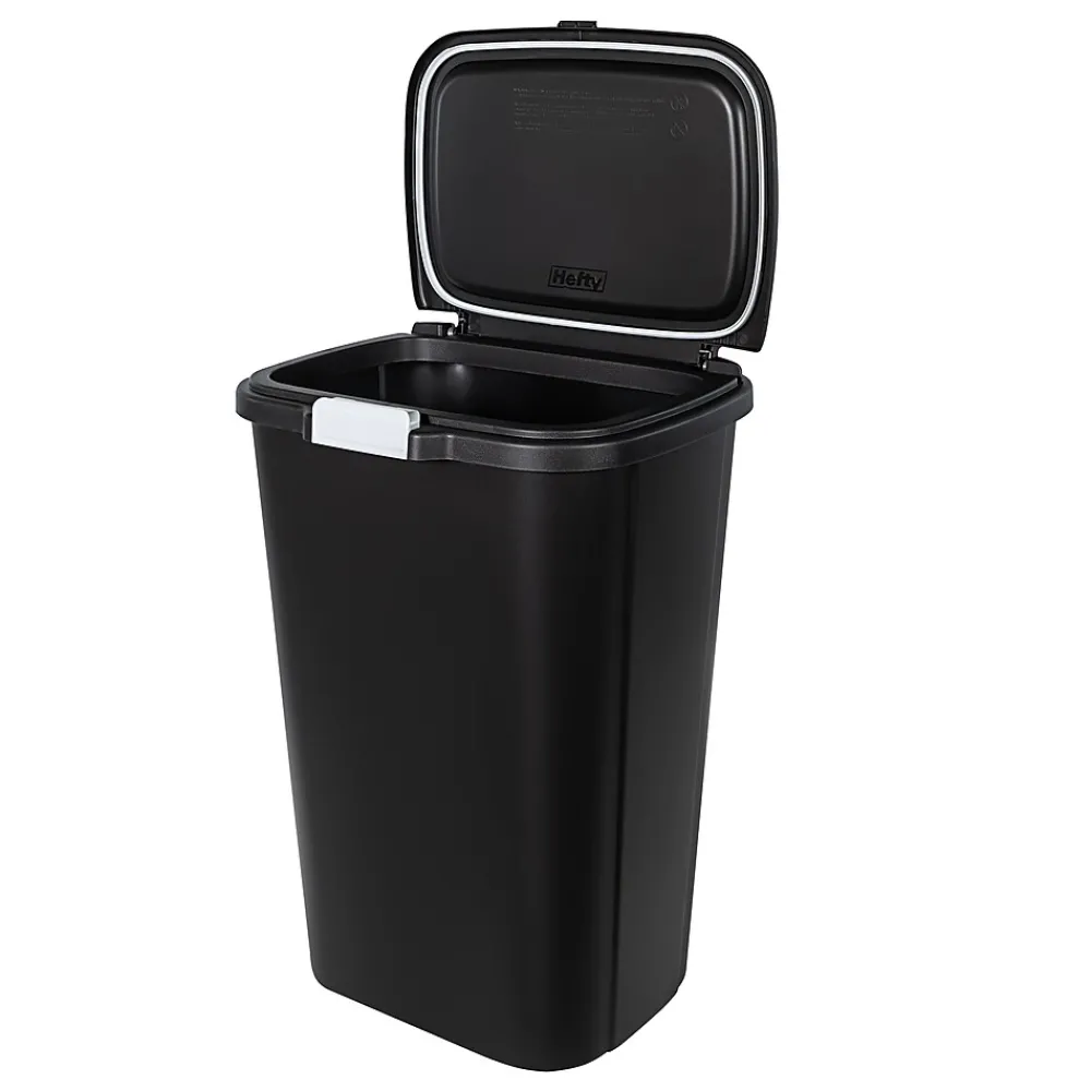 Odor Control Trash Can, 13 Gallon, Black, 2/Pack (HFTCOM228707507)<Hefty Best