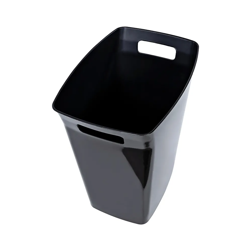 Polypropylene Trash Can with no Lid, Black, 6 Gal. (2159-75)<Hefty Best