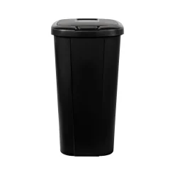 Polypropylene Trash Can with Lid, Black, 13.3 Gal. (2166-075)<Hefty Hot