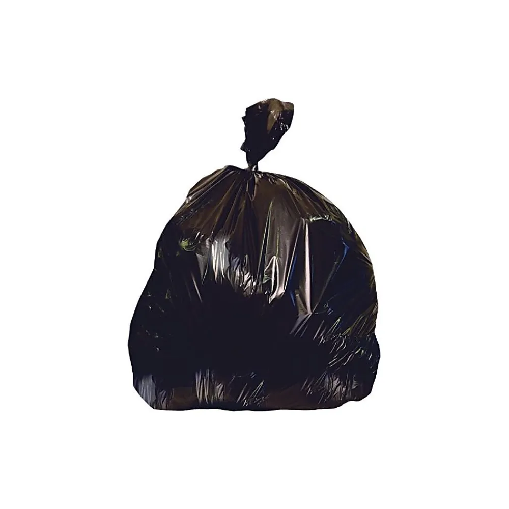 Heritage 20-30 Gallon Industrial Trash Bag, 36" x 30", Low Density, 0.65 mil, Black (H6036HK/H6036HB)<Heritage Bag New