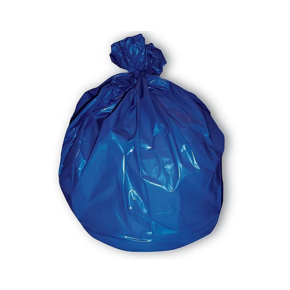Heritage 45 Gallon Recycling Bag,LowDensity, 1.3 Mil, Black, 100 Bags/Box (H8046PX)<Heritage Bag Online