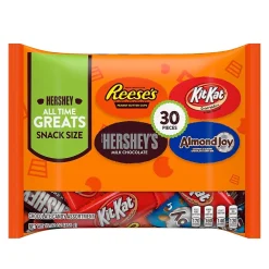 Hershey's Hershey All Time Greats Chocolate Assortment Snack SIze Candy, 15.92 oz, Variety Bag, 30 Pieces (600-B0004)