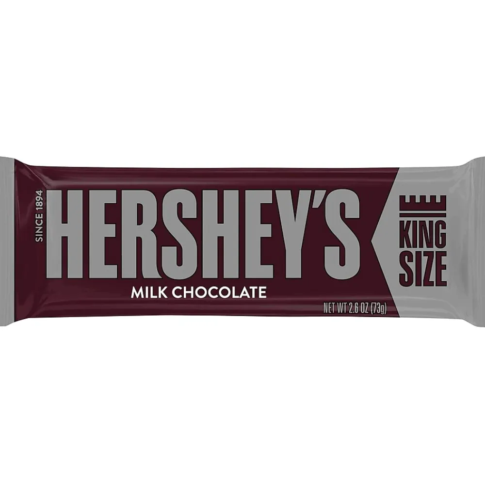 Hershey's King Size Milk Chocolate Candy Bar, 2.6 oz., 18/Box (HEC22000)