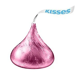 KISSES HERSHEY'S Pink Foil Milk Chocolate Pieces, 66.7 oz. (HEC33434)