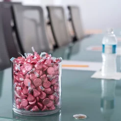 KISSES HERSHEY'S Pink Foil Milk Chocolate Pieces, 66.7 oz. (HEC33434)