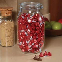KISSES HERSHEY'S Red Foil Milk Chocolate Pieces, 66.67 oz. (HEC60286)
