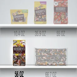 Hershey's Miniatures Variety Milk Chocolate Candy Bar, 56 oz., 180/Bag (HEC21543)